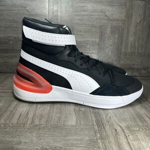 Puma Sky‎ Modern Basketball Shoes Mens 18 Black White Red 194042-04 NEW